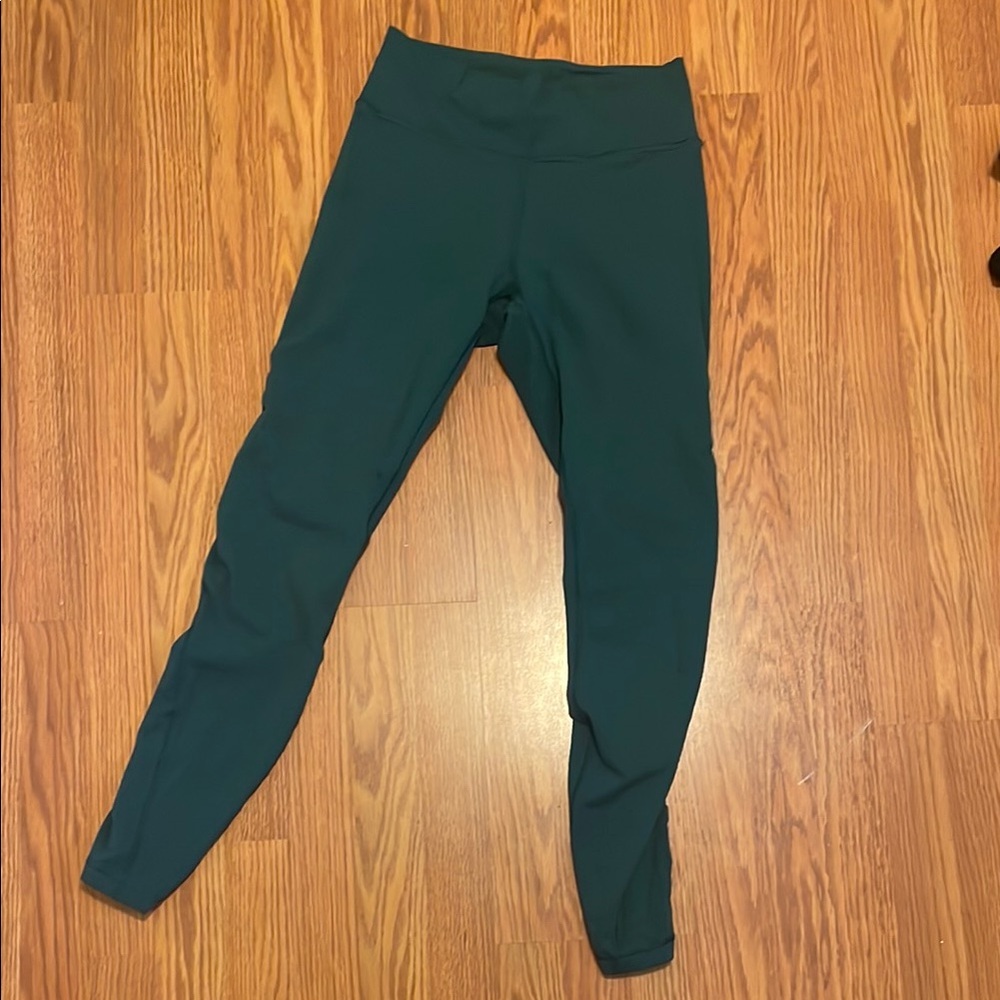 Lululemon Hunter Green Mesh Leggings